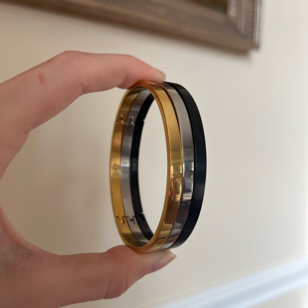 Set of 3 B.Tiff Simplicity Narrow Bangle Bracelets